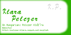 klara pelczer business card